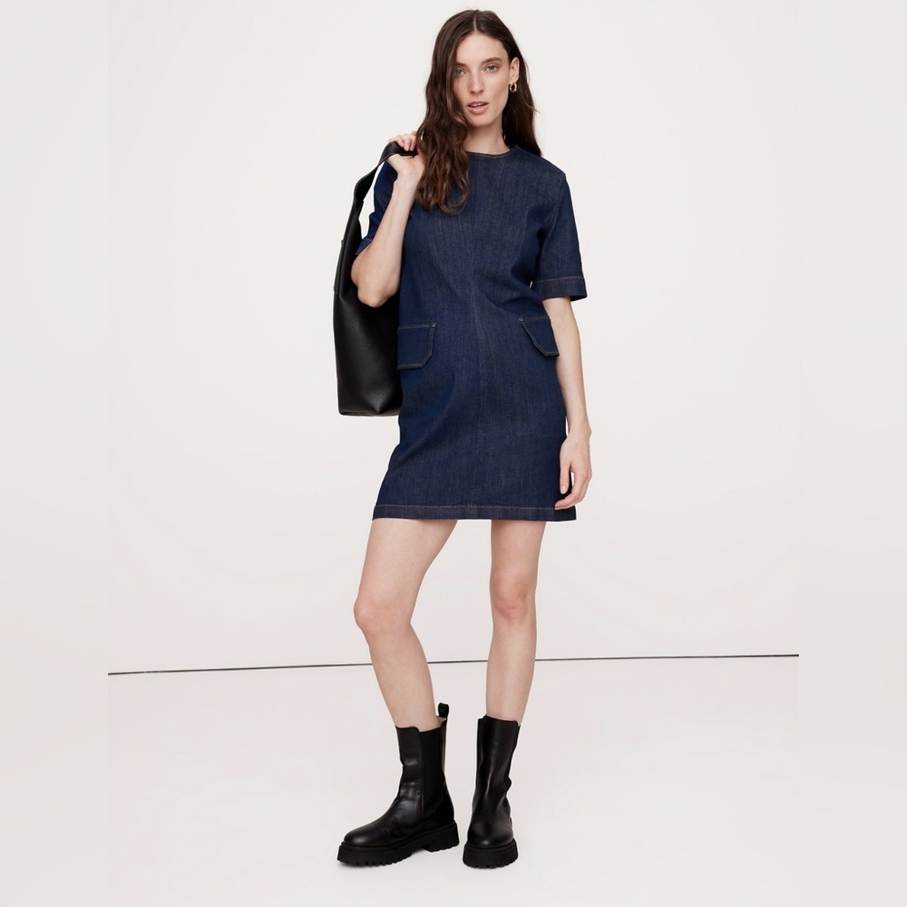 Denim mini dress